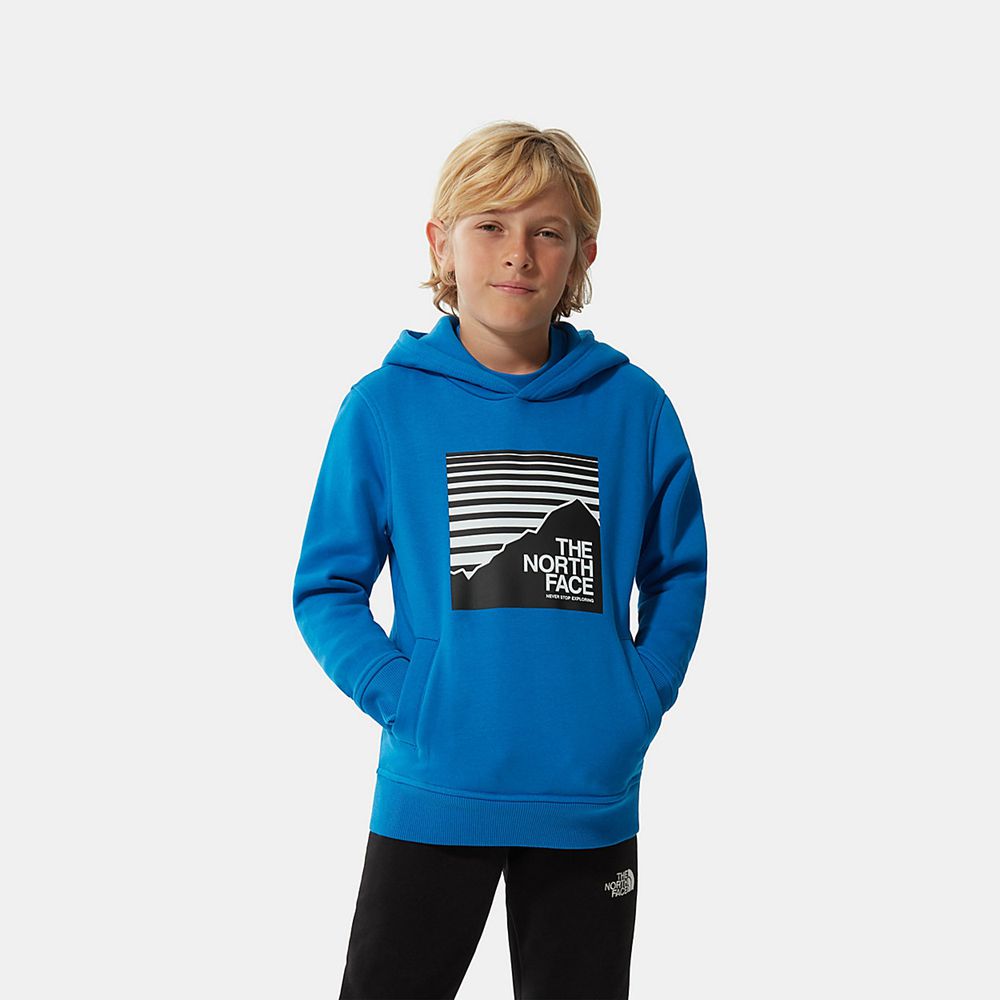 The North Face Hoodie Youth Australia - The North Face New Box Crew Blue (QFM-709256)